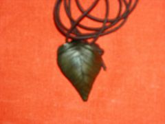 leaf necklace.