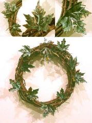 Copper maple leaf wreath