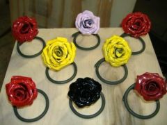 Roses as paperweights