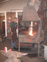 Abie at the forge