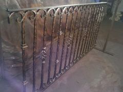 scroll railing with final paint