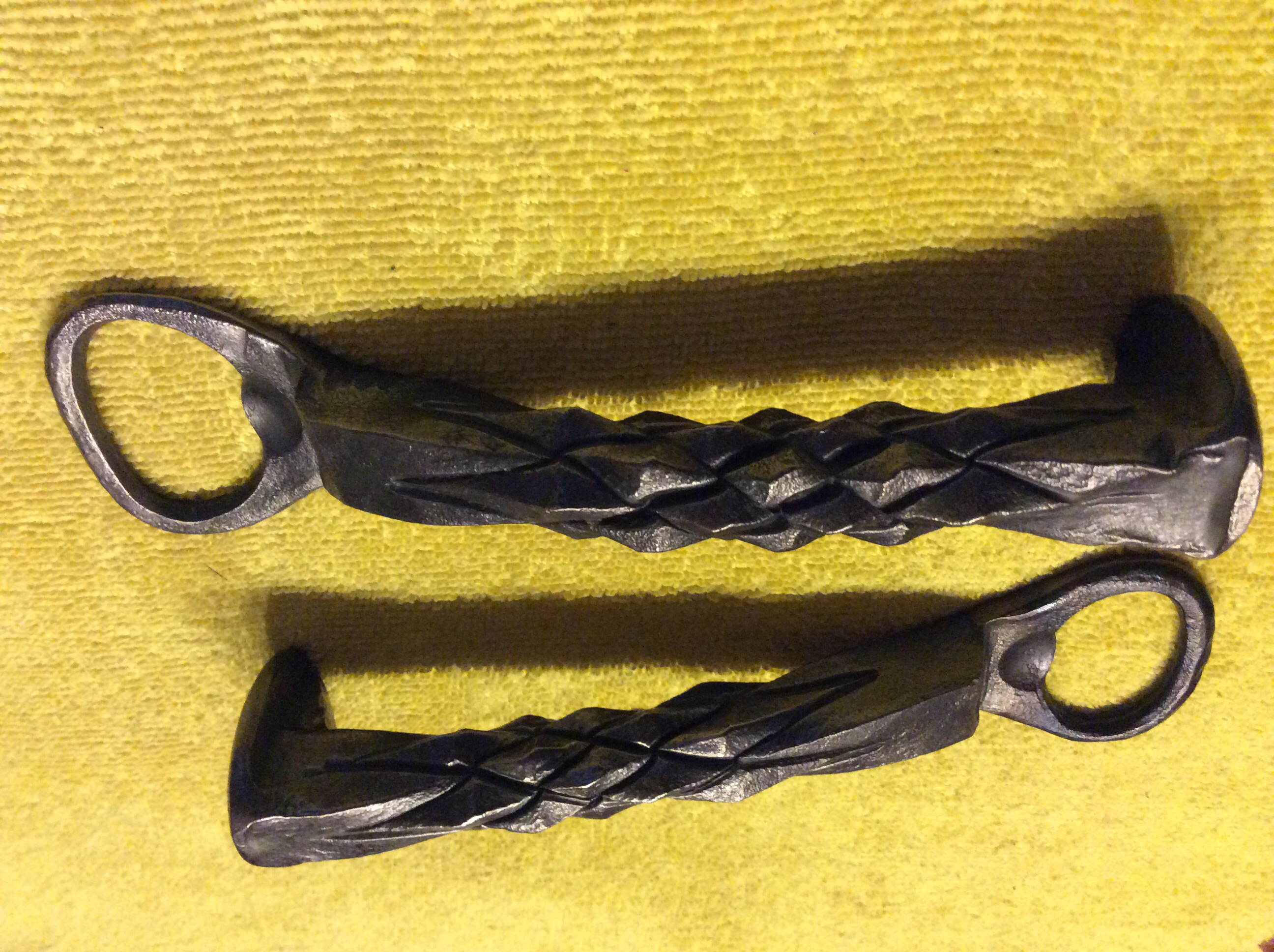 Railroad Spike bottle opener, Cube twist, Pineapple Twist – Refiner's Forge