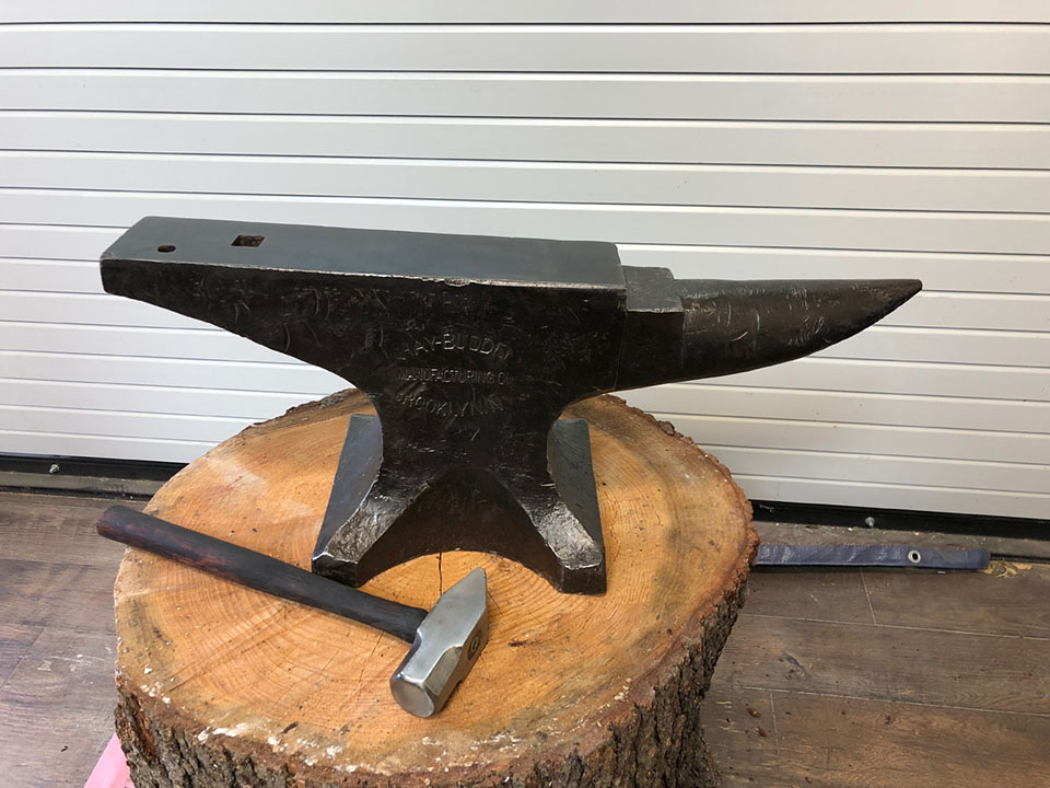 Got a fancy anvil and a stump that was too big