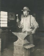 Blacksmith Chris Downs, c.1888, Radnor, PA, USA